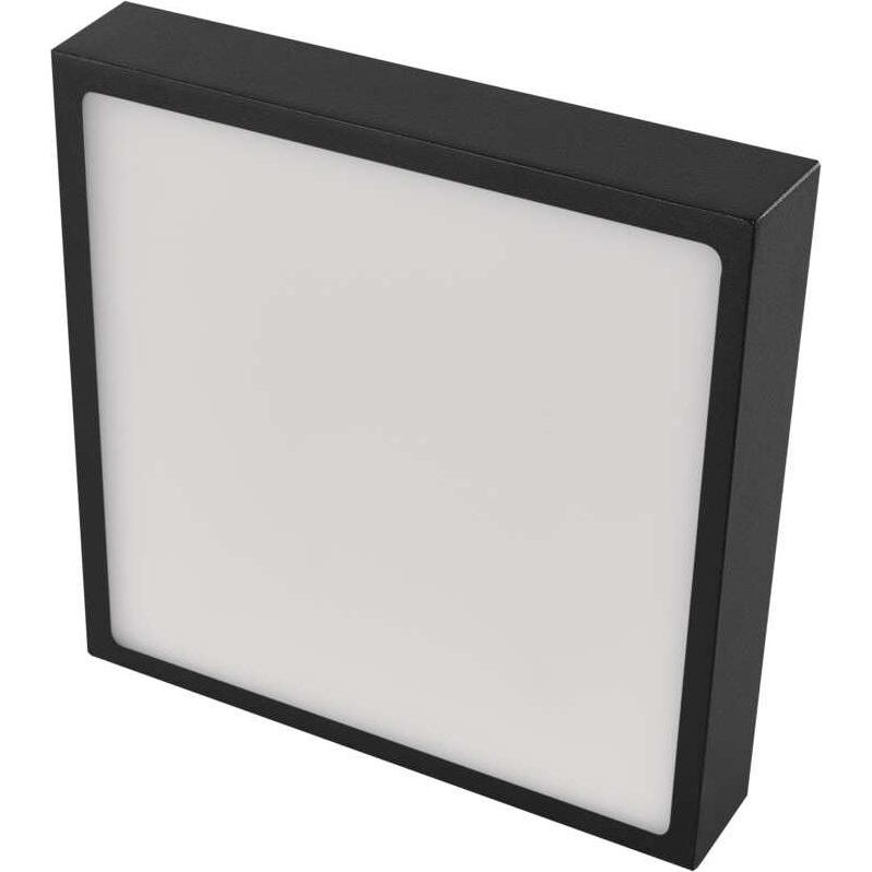 Emos, Wandleuchte + Deckenleuchte, LED-Anbauleuchte NEXXO, quadratisch, schwarz, 21W, mit Change CCT (1900 lm)