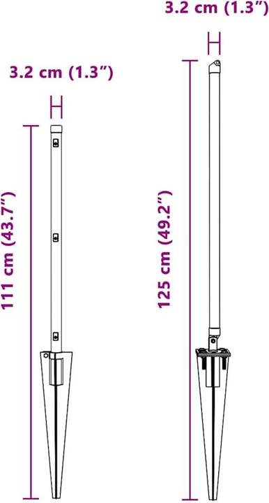 Produktbild vidaXL Zaunpfosten