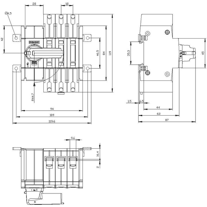 Actual product image Siemens Switch-disconnector 3KD1632-2ME10-0 1 pc.