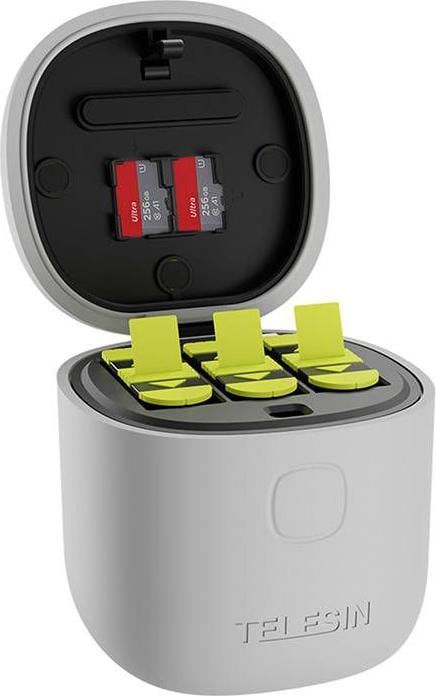 Produktbild Telesin 3-slot waterproof charger Allin box for GoPro Hero 9 / Hero 10 + 3 batteries (GP-BTR-906-GY- (GoPro Hero 9, Hero 10)