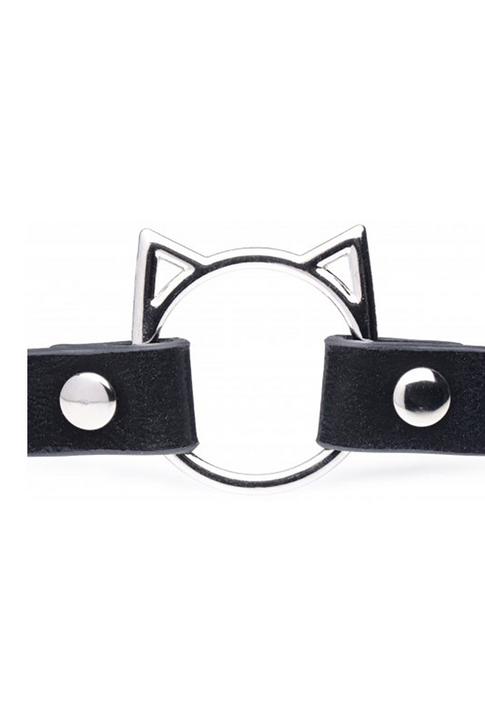 Productafbeelding Master Series Kinky Kitty Ring Slim Choker - PU leer