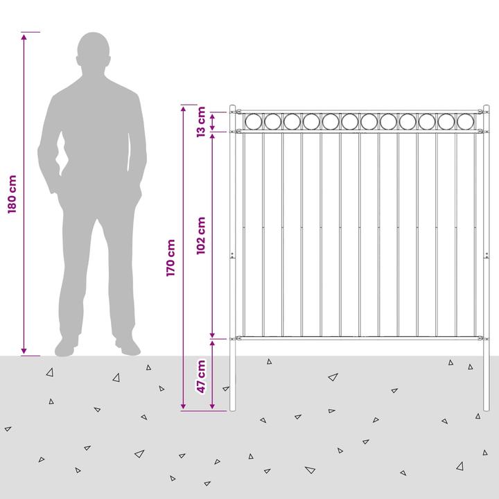 Produktbild vidaXL Moderner Zaun