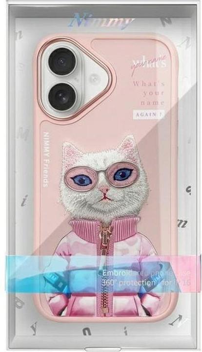 Actual product image Nimmy case iPhone 16 6.1" pink Cool&Cute 2.0 Cat (Apple iPhone 16)