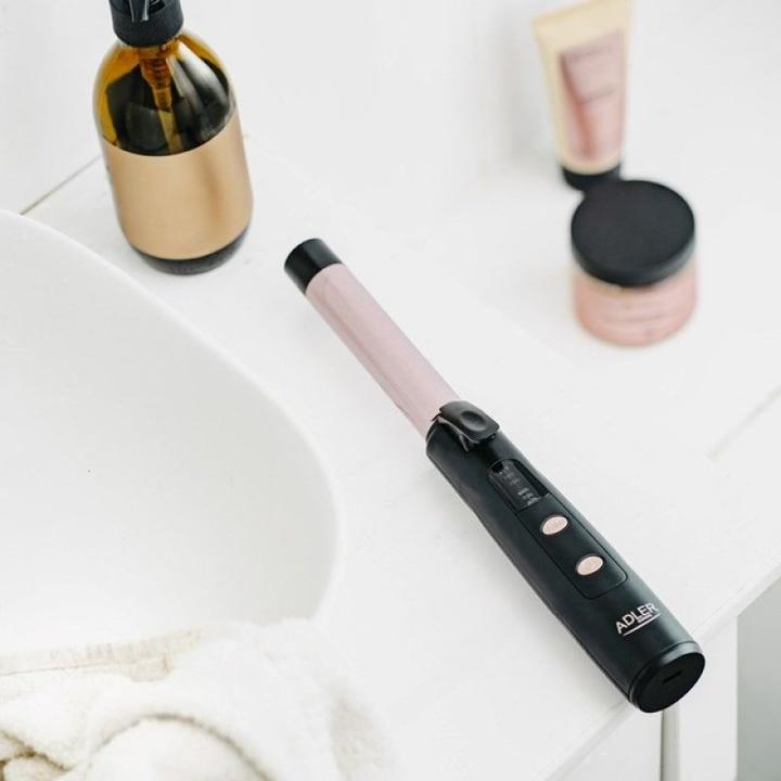 Productafbeelding Adler AD 2120 Draadloze krultang, USB, Zwart/Rose Goud