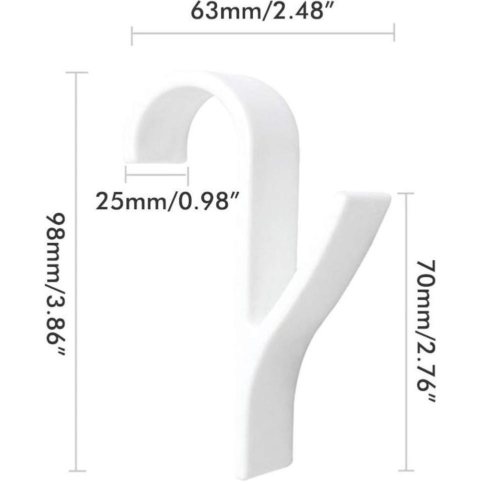 Thumbnail - König Design, Handtuchhalter + Handtuchhaken, Handtuchhaken Badezimmer kein Bohren Kunststoff Handtuchhalter für Heizkör...