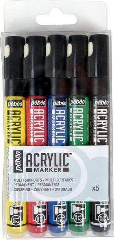 Produktbild Pebeo Set 5 Acrylmarker (5x)