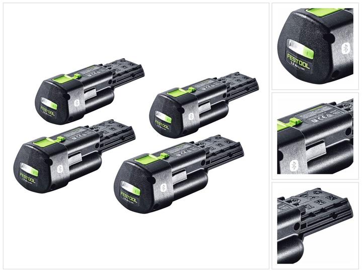 4x Festool BP 18 Li 3,0 Ergo I Akku 18 V 3,0 Ah (577704)