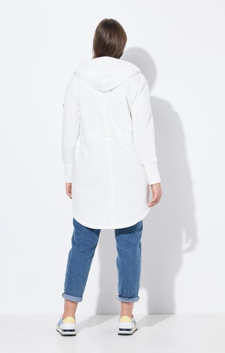 Produktbild Laurasøn Sweatjacke, lang geschnitten, Kapuze, Taillen-Tunnelzug hinten, Langarm (40)