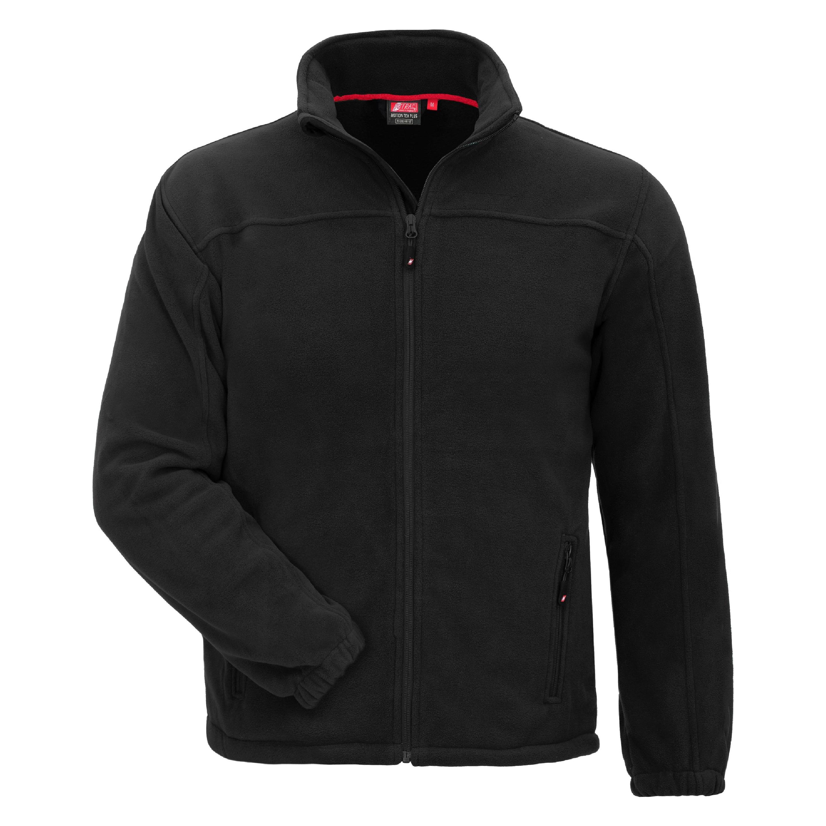 Nitras, Werkjas, Motion Tex Plus, Fleecejack, Zwart, 300 G/m2, Hoog Draagcomfort Dankzij Bijzonder Zacht U (5XL)