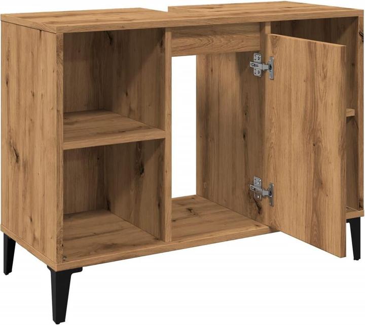 vidaXL Waschbeckenunterschrank Unterschrank Badschrank Badmöbel Artisan-Eiche