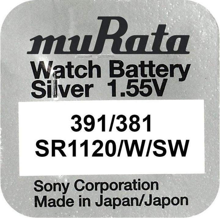 Produktbild Murata Knopfzelle Silberoxid n 381 (10 Stk., SR55, 60 mAh)