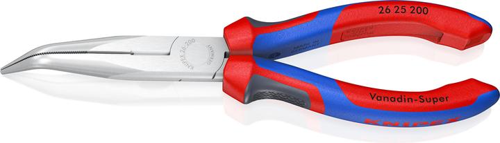 Productafbeelding Knipex Platte rondneus tang met snijkant (Ooievaarsneus tang) 26 25 200 (200 mm)
