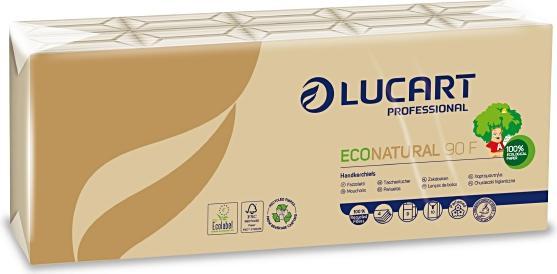Image du produit Lucart Mouchoirs Econatrual, 4 plis, couleur naturelle, paquet de 10