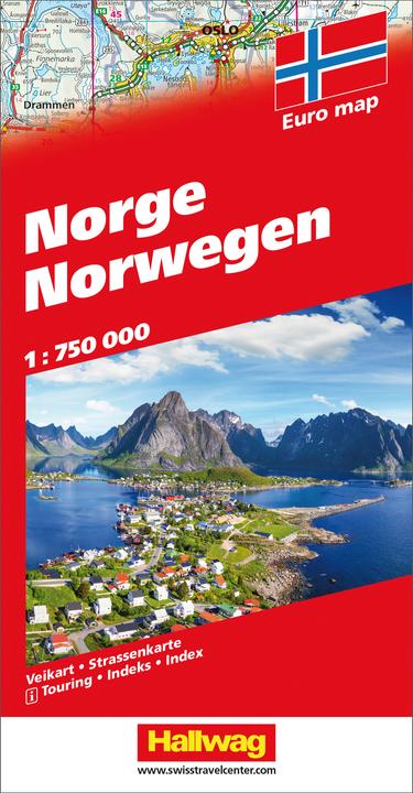 Actual product image Norway road map 750000