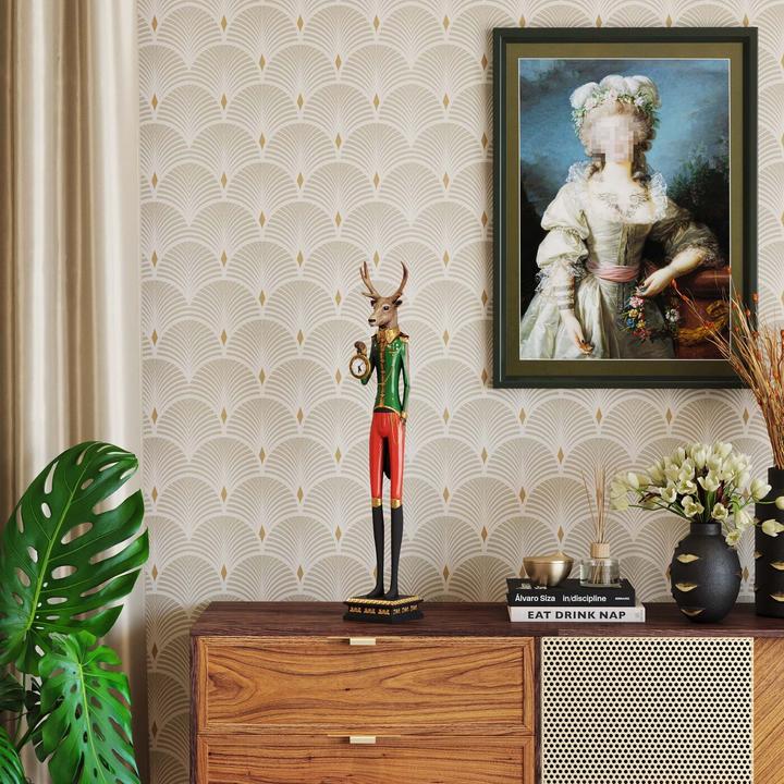 Actual product image Kare Design Table Clock Gentleman Deer