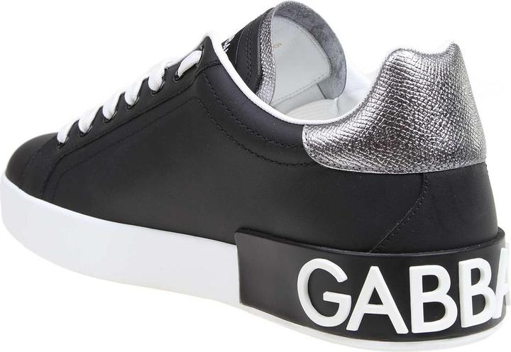 Actual product image Dolce & Gabbana portofino sneakers in black nappa calfskin (39)