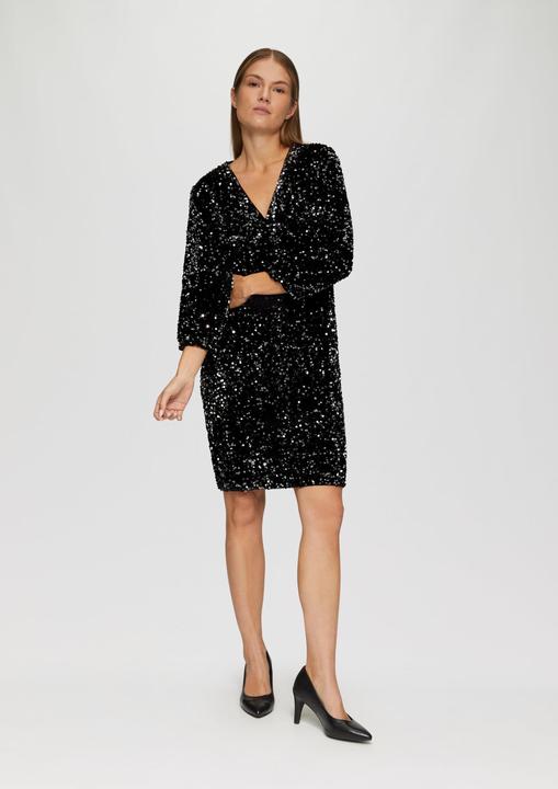 Produktbild S.Oliver Kleid Samtkleid mit Pailletten (34)