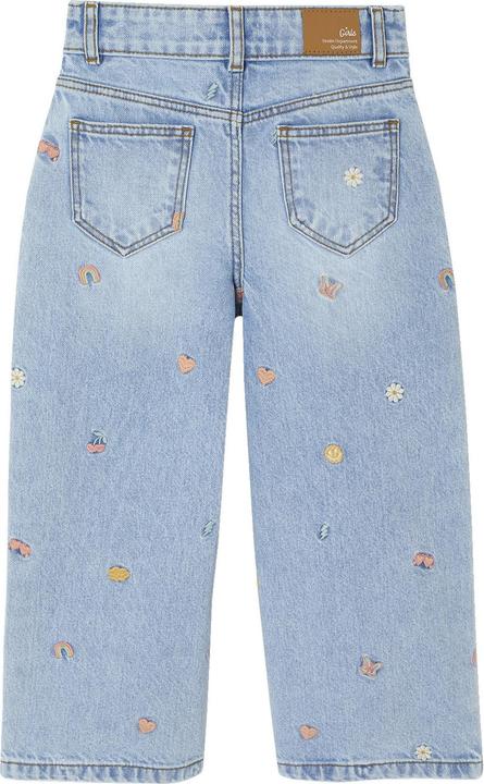 Actual product image Vertbaudet Weite Mädchen Jeans mit Stickereien (158)