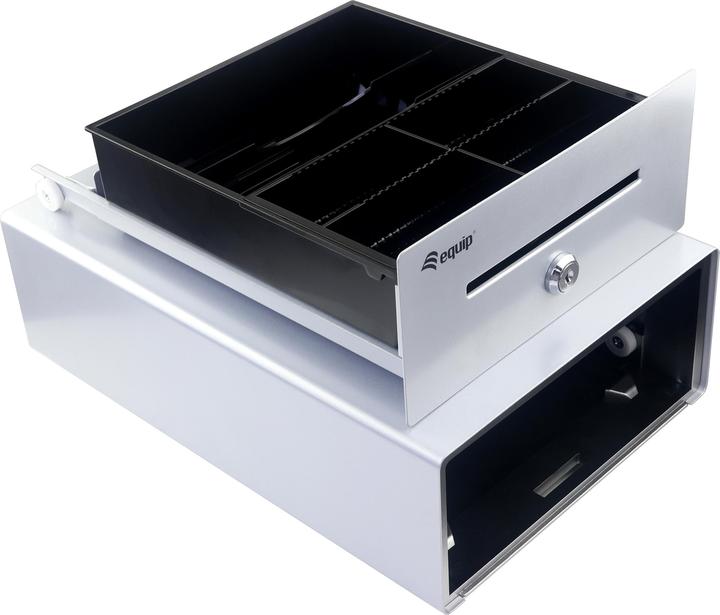 Produktbild equip Kassenschublade 4Schein-/4Münzfächer RJ11 POS Silber