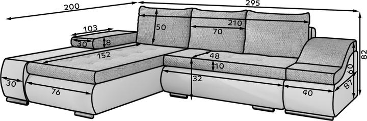 Produktbild ELTAP Ontario (Bettsofa, Ecksofa, 4-Sitzer)