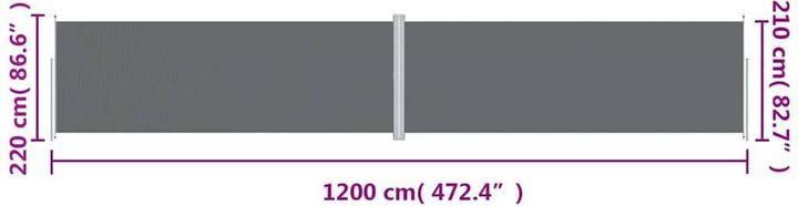 Produktbild vidaXL Seitenmarkise (12 m)