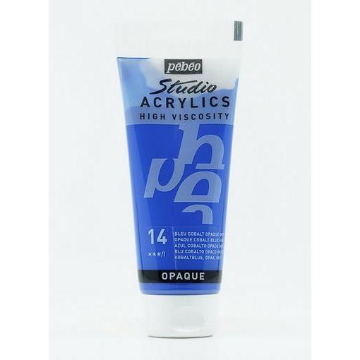 Pebeo, Künstlerfarbe + Bastelfarbe, Studio Acrylics Feine Acrylfarben (Kobaltblau Imit, 100 ml)
