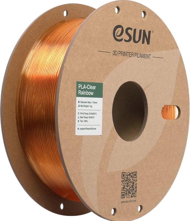 Productafbeelding eSUN PLA CLEAR 1,75mm FLAME CRYSTAL 1kg (PLA, 1.75 mm, 1000 g, Transparant)