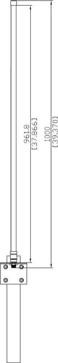 Actual product image Allnet Antenna 868MHz 7.3dbi N-Female Omnidirectional/Round beam ANT-868-7 (Wi-Fi)
