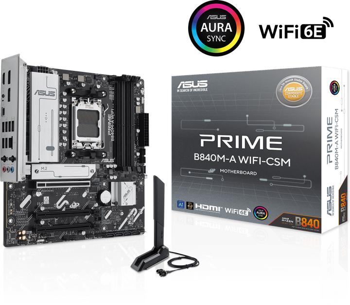 Productafbeelding ASUS PRIME B840M-A WIFI (AM5, AMD B840, mATX)