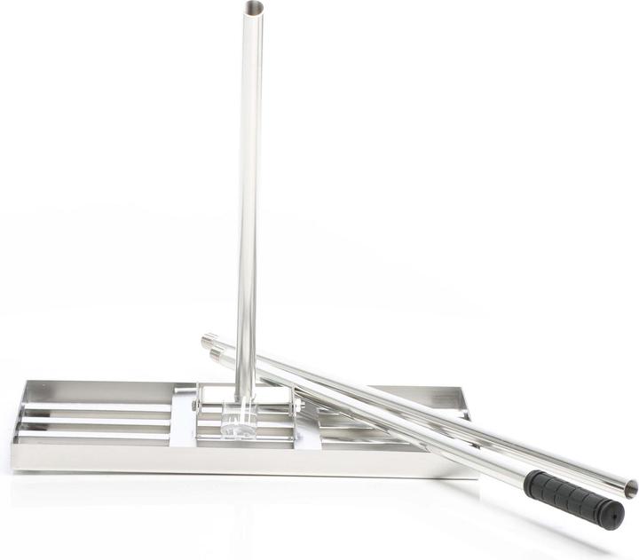 Actual product image Wiltec Edelstahl Rasenrakel mit Stiel Gr. M Sanden Leveler Flächenebner Garten