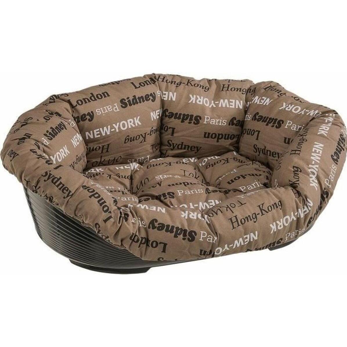 Ferplast Dog Bed With Cushion Sofa 6 Brown - 73x55xh27 Cm (Cane), Cuccia per cani + cuccia per gatti