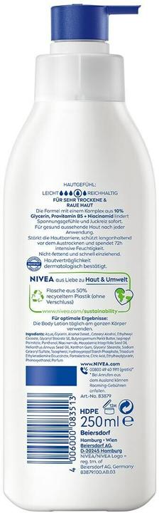 Actual product image NIVEA Repair & Care Body Lotion Pump (250 ml)