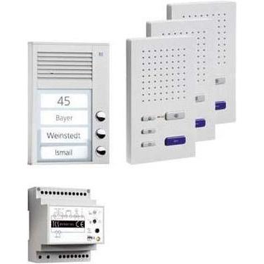 TechniSat, Campanello + Citofono, pre:Pack Audio, montaggio a superficie, PPAF03-IT/02, 3 pulsanti