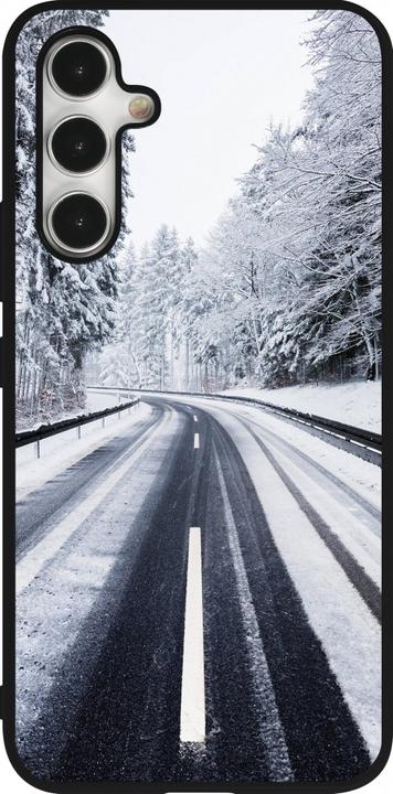 Actual product image PhoneLook Cover Silicone Black Winter 22 Snowy Road (Samsung Galaxy A54 5G)