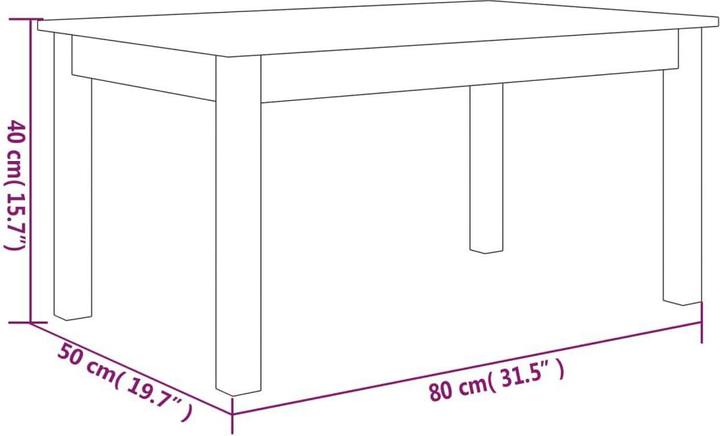 Image du produit vidaXL Couchtisch (80 x 50 x 40 cm)