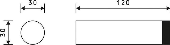 Actual product image Universal Textiles Stainless steel wall door buffer with rubber, length 120mm