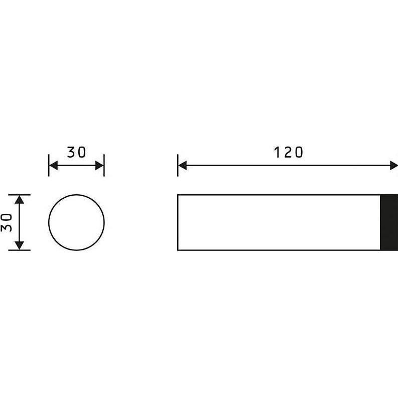 Thumbnail - Universal Textiles, Türstopper, Edelstahl Wand-Türpuffer mit Gummi, Länge 120mm