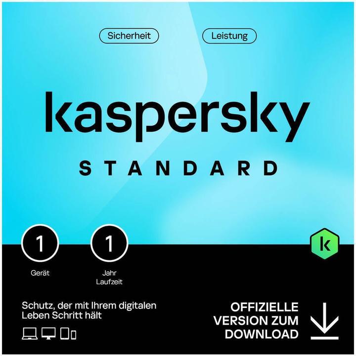 Kaspersky Standard (1 Utilisateur, 1 Périphériques/Utilisateurs, 12 mois)