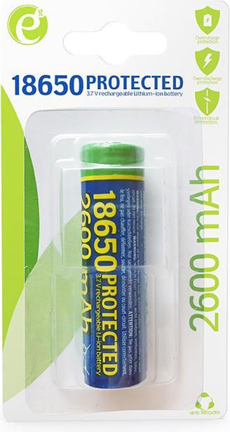 Actual product image Gembird EG-BA-18650/2600 Lithium-ion 18650 baterija protected 2600 mAh (1 pcs., 18650, 2600 mAh)
