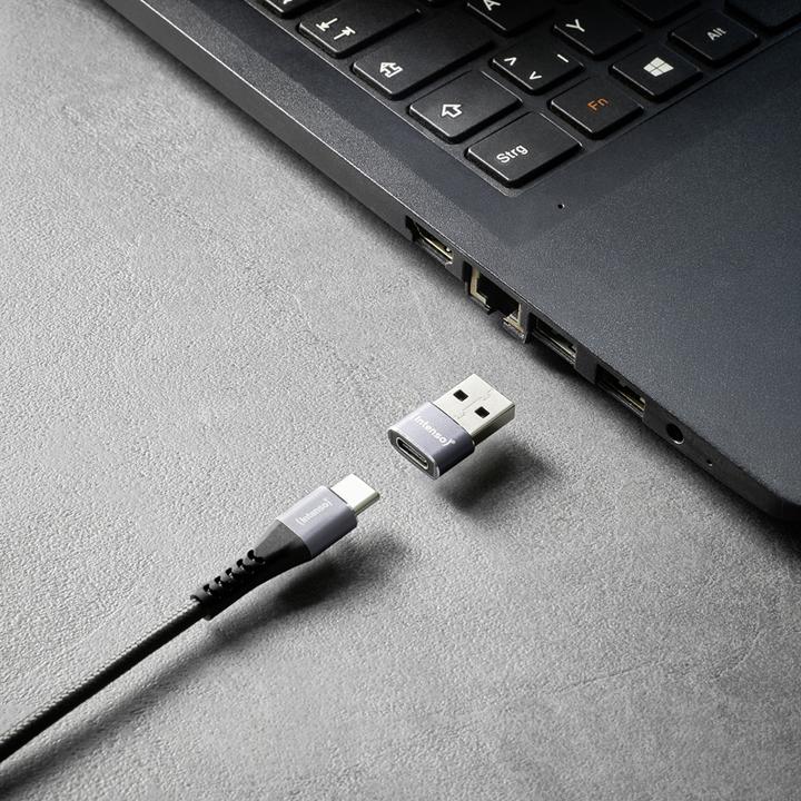 Image du produit Intenso 3-pack USB Adapter USB-C -> USB-A C480A Aluminium (USB 2.0)