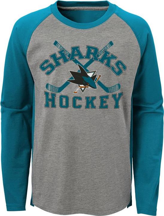 Outerstuff Intent L/S Raglen JR Langes T-Shirt (JR XL, San Jose) (One Size)