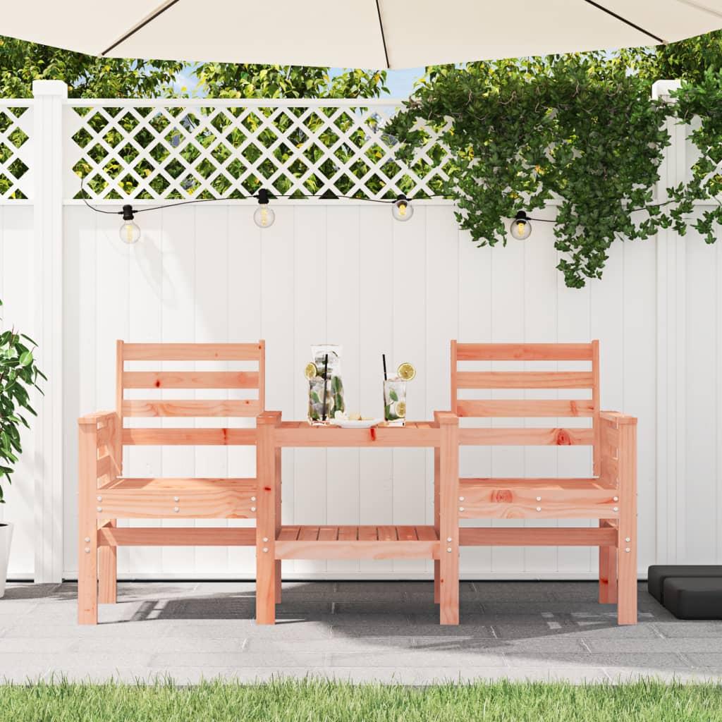 VidaXL, Gartenbank, Gartenbank mit Tisch 2-Sitzer Massivholz