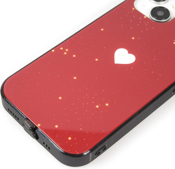 Produktbild PhoneLook Hülle Silikon Glossy integriertes LED Licht mit USB-C Anschluss Shiny Heart (Apple iPhone 15 Pro Max)