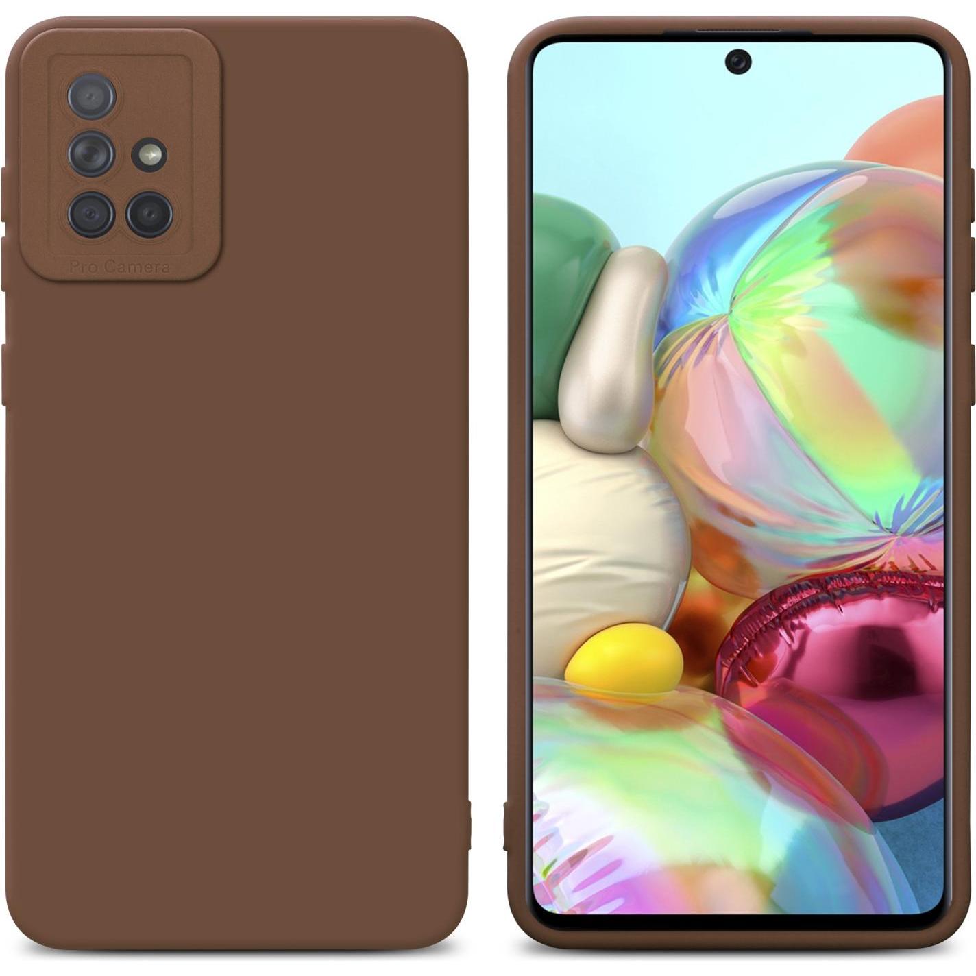 Thumbnail - Cadorabo Hülle für Samsung Galaxy A71 4G im TPU Fluid LM162 Style (Samsung Galaxy A71), Smartphone Hülle, Braun