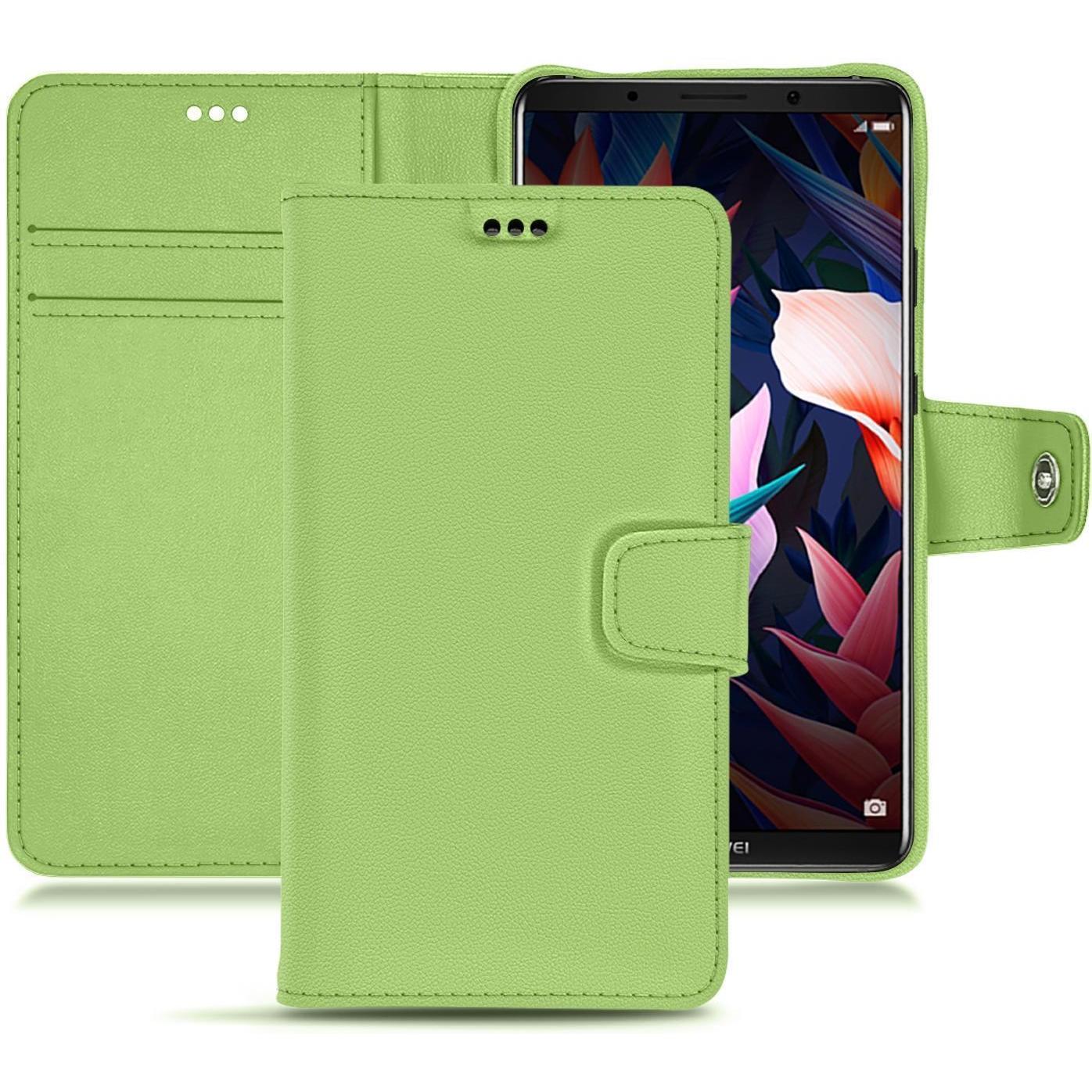 Noreve Lederschutzhülle Wallet (Huawei Mate 10 Pro), Smartphone Hülle, Grün