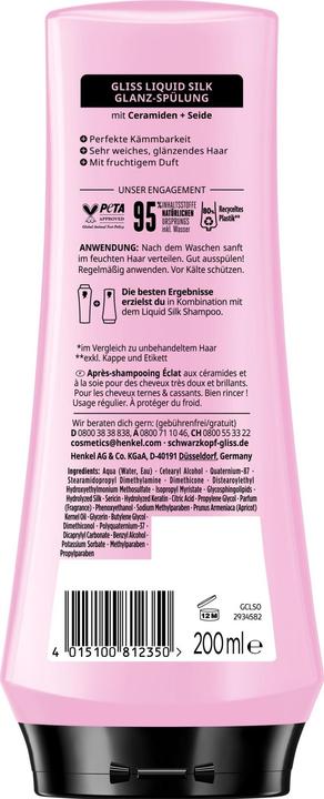 Actual product image Gliss Liquid Silk conditioner (200 ml)