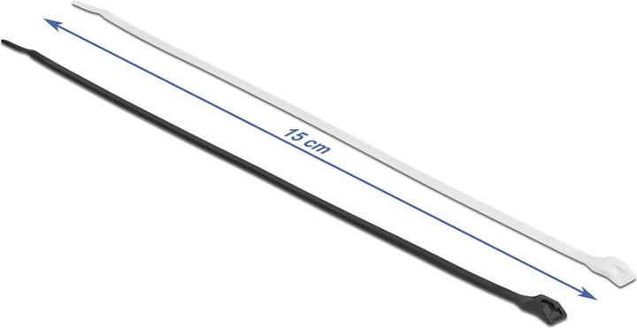 Actual product image Delock Cable tie with flat head L 150 x W 3.6 mm 100 pieces (Plastic cable ties, 150 mm, 100 pcs.)