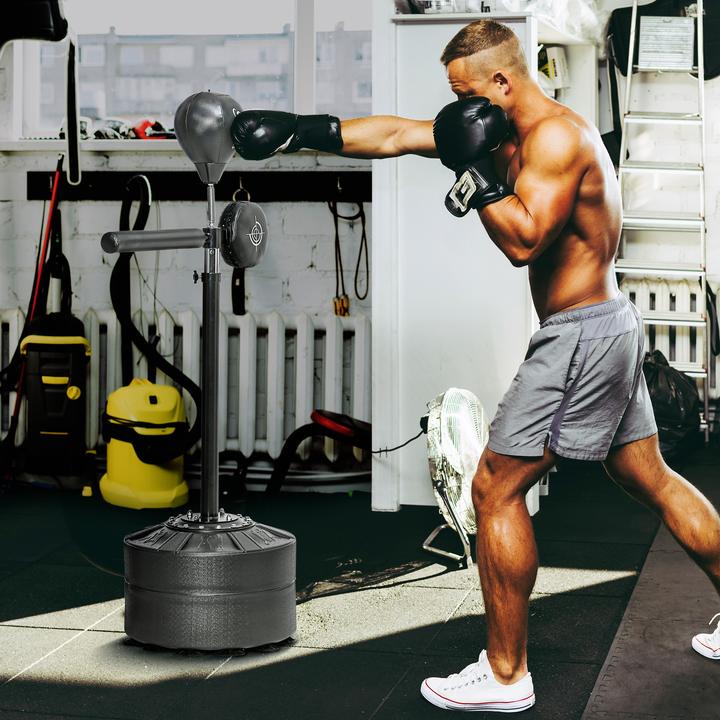 Produktbild SportNow Boxständer Stahl, Kunstleder Schwarz