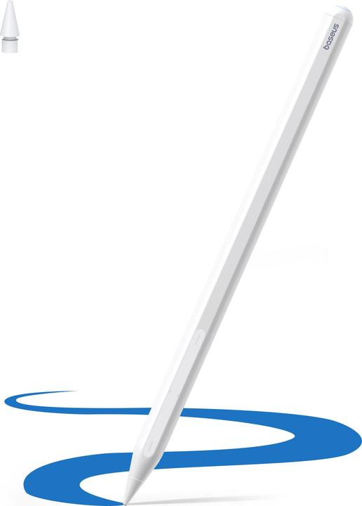 Baseus Rysik Bezvadu Bluetooth stylus PS3 Pro iPad ar vadu uzladi balts B0004A01 (6932172692353)