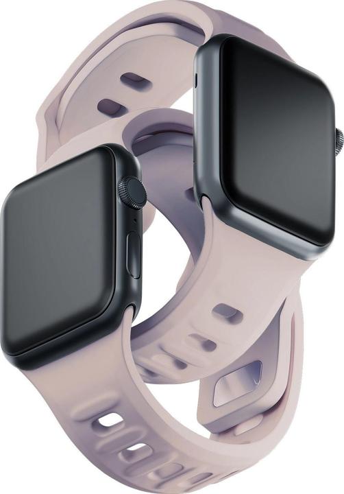 Produktbild 3MK Silicone Watch Strap różowobeżowy/ latte dla Apple Watch 42/44/45/49mm (Silikon, Edelstahl)